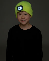 Kids LED Light Knitted Beanie Hat