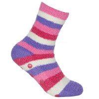 Forever Dreaming Womens 4 Pack Striped Slipper Socks