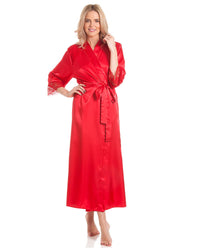 Lady Olga Womens Luxury Satin Dressing Gown