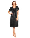 Lady Olga Womens Satin Short Sleeve Nightdress