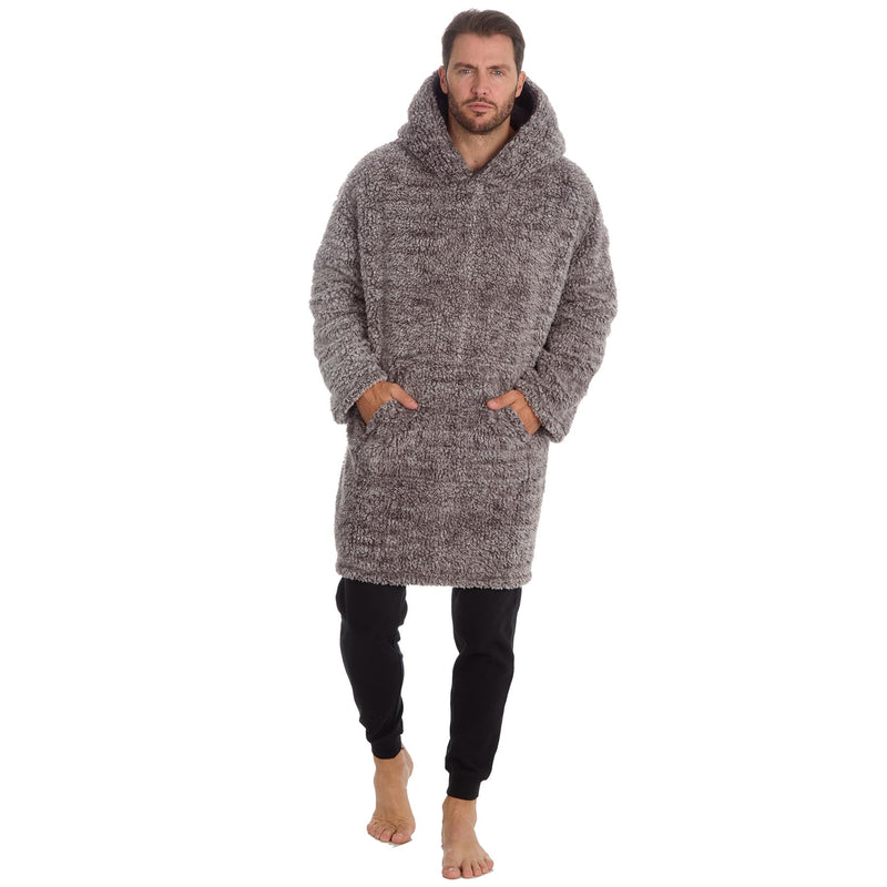 Huggable Mens Sherpa Fleece Oversized Blanket Hoodie