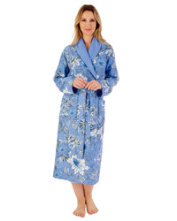 Slenderella Womens 46" Floral Bamboo Dressing Gown