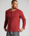 Loungeable Mens Burgundy Microfleece Pyjamas