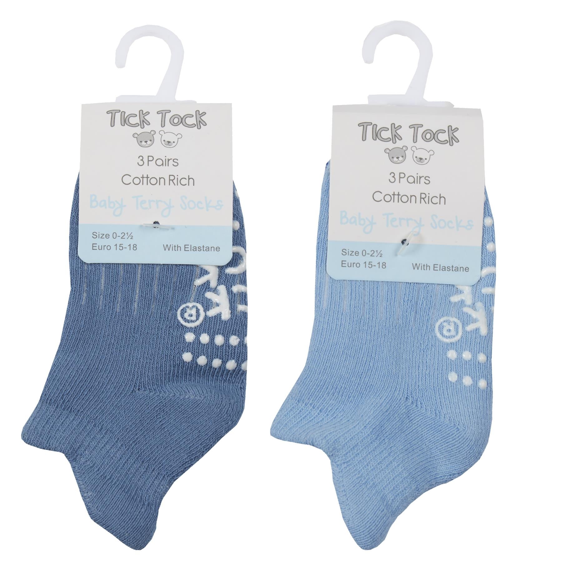 Tick Tock 6 Pairs Baby Terry Cotton Socks