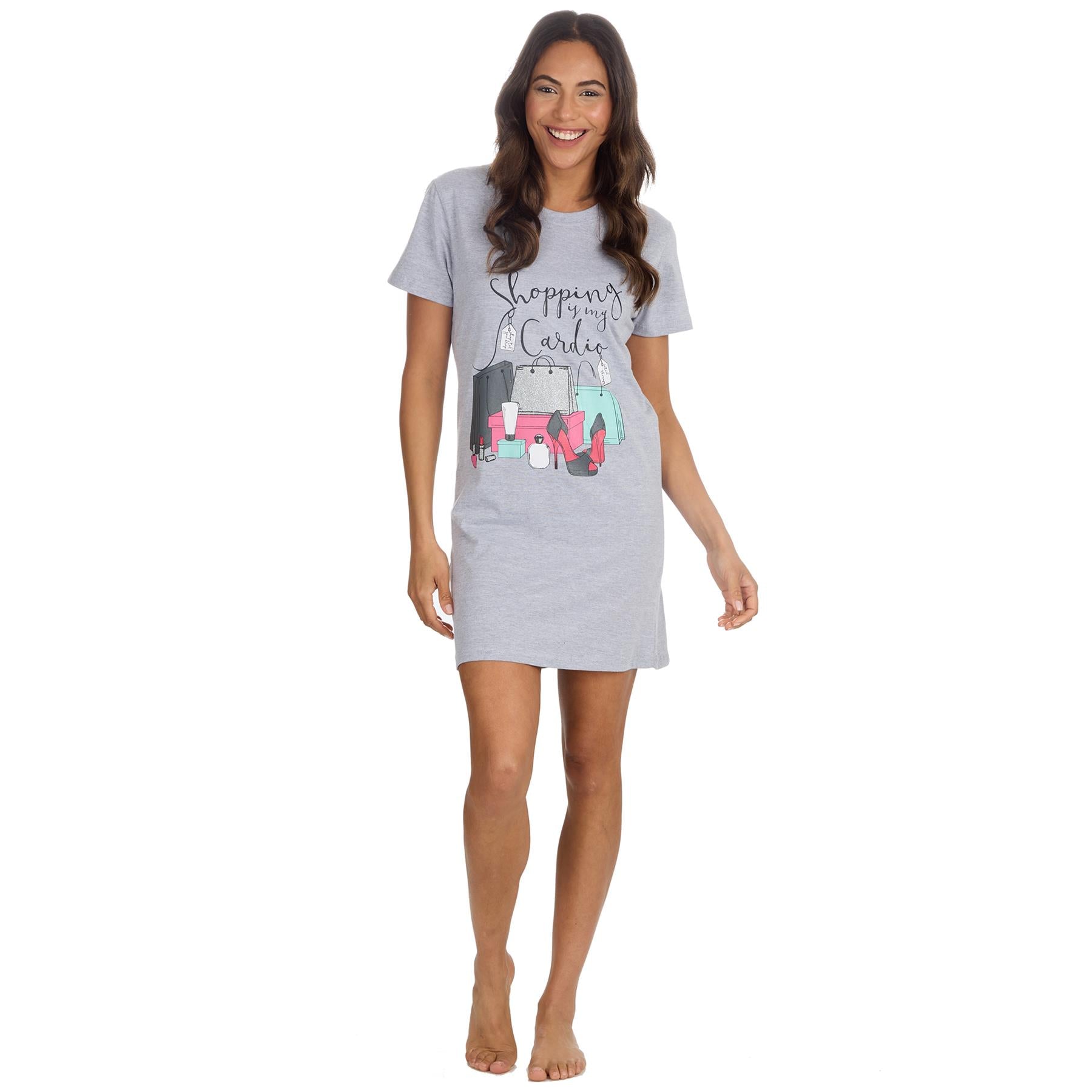 Forever Dreaming Womens Grey Shopping Nightie