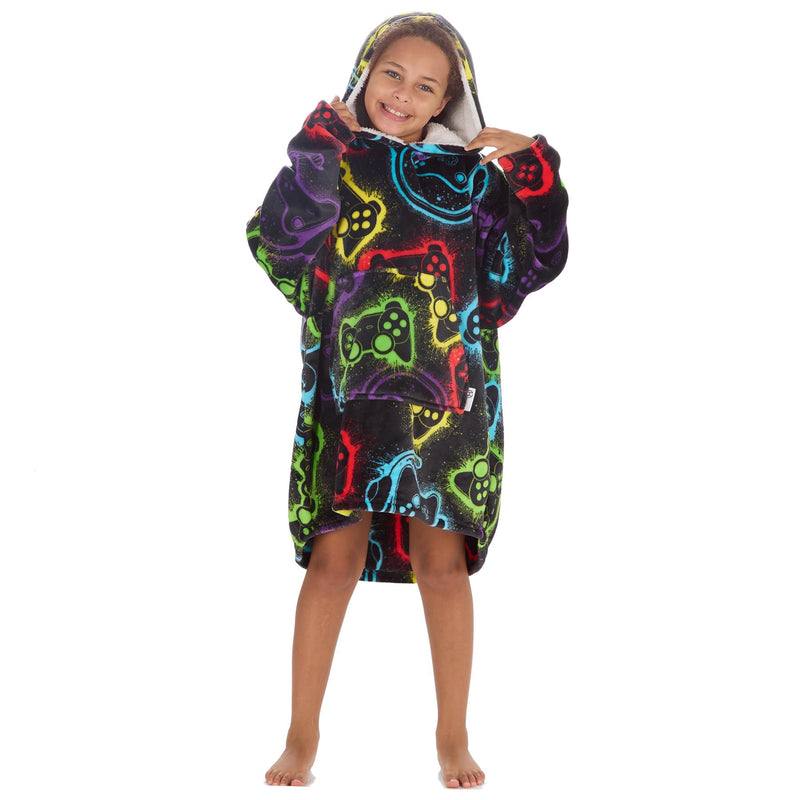 Huggable Kids Multicoloured Gaming Snuggle Hoodie