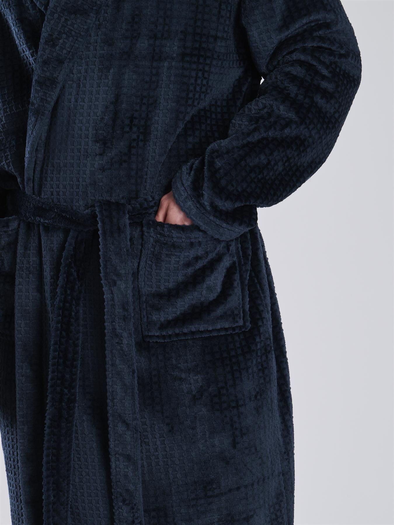 Loungeable Mens Waffle Fleece Dressing Gown