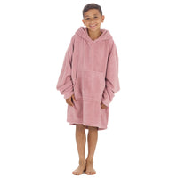 Huggable Kids Plain Oversized Fleece Hoodie