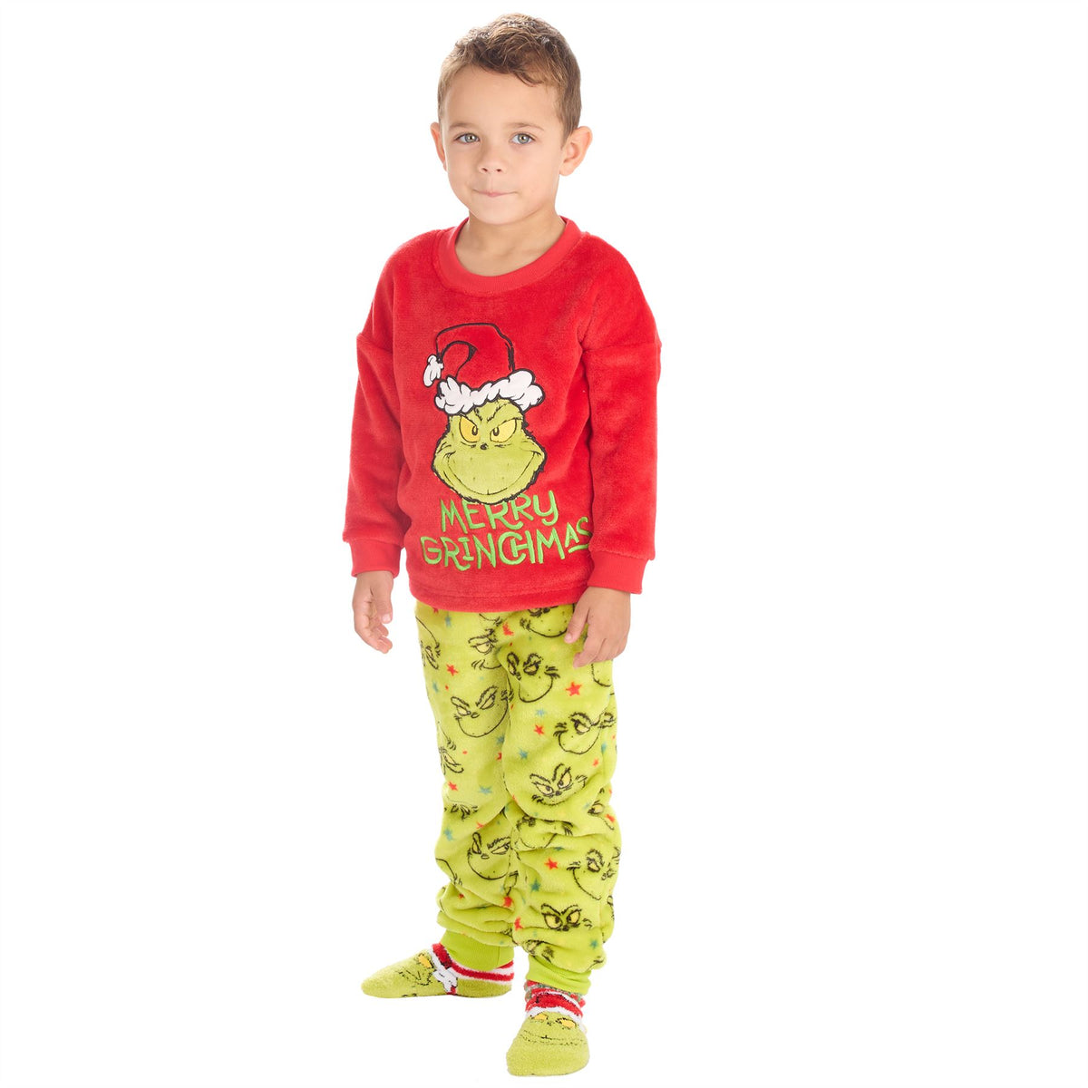 The Grinch Kids Christmas Fleece Pyjamas