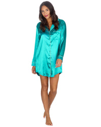 Slumber Party Womens Satin Nightshirt