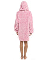 Follow That Dream Womens Pink Leopard Oversized Hoodie