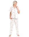 Lady Olga Womens Short Sleeve Jersey Floral Pyjamas