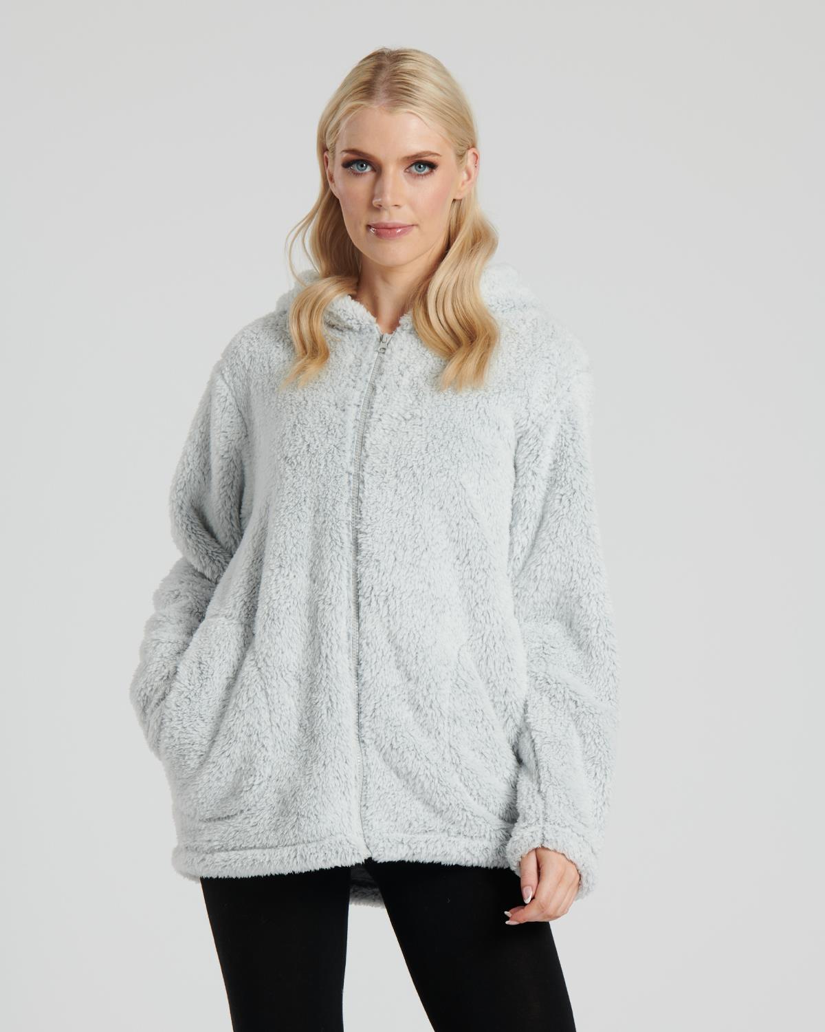 Pistachio Womens Grey Snowtip Fleece Zip Jacket