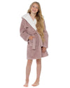 Slumber Hut Girls Shaggy Fleece Pug Dressing Gown