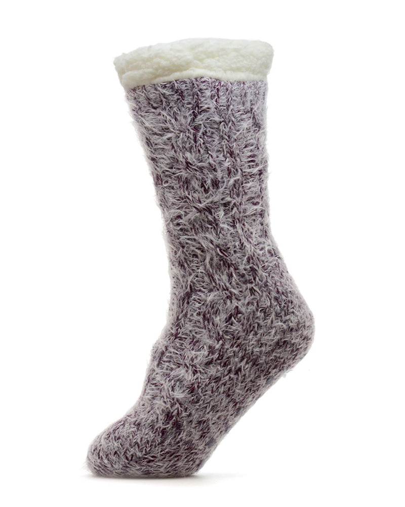 Foxbury Womens Feather Yarn Slipper Socks