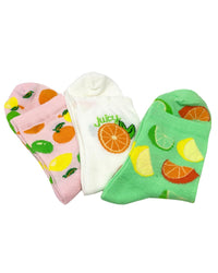 Nice Socks Womens 3 Pack Citrus Fruit Socks