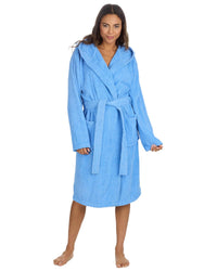 Forever Dreaming Womens Hooded Towelling Bathrobe