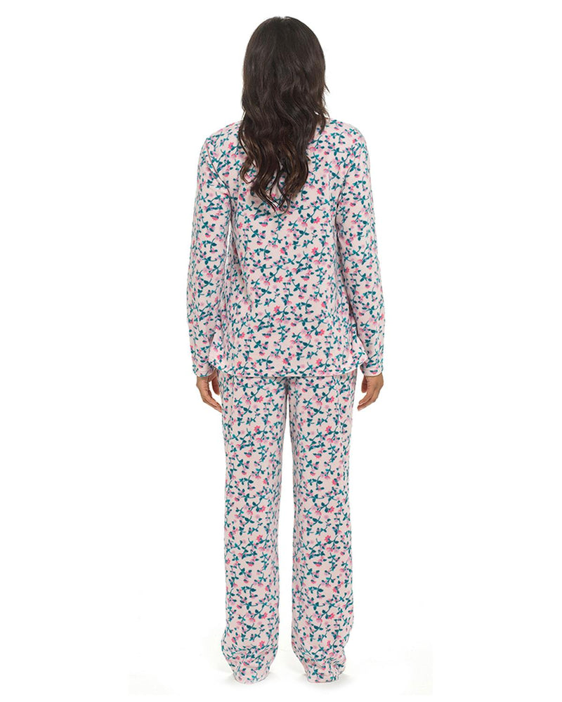 Wolf & Harte Womens Polar Fleece Floral Pyjamas