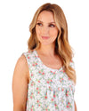 Slenderella Womens Ditsy Floral Print Woven Sleeveless Nightie