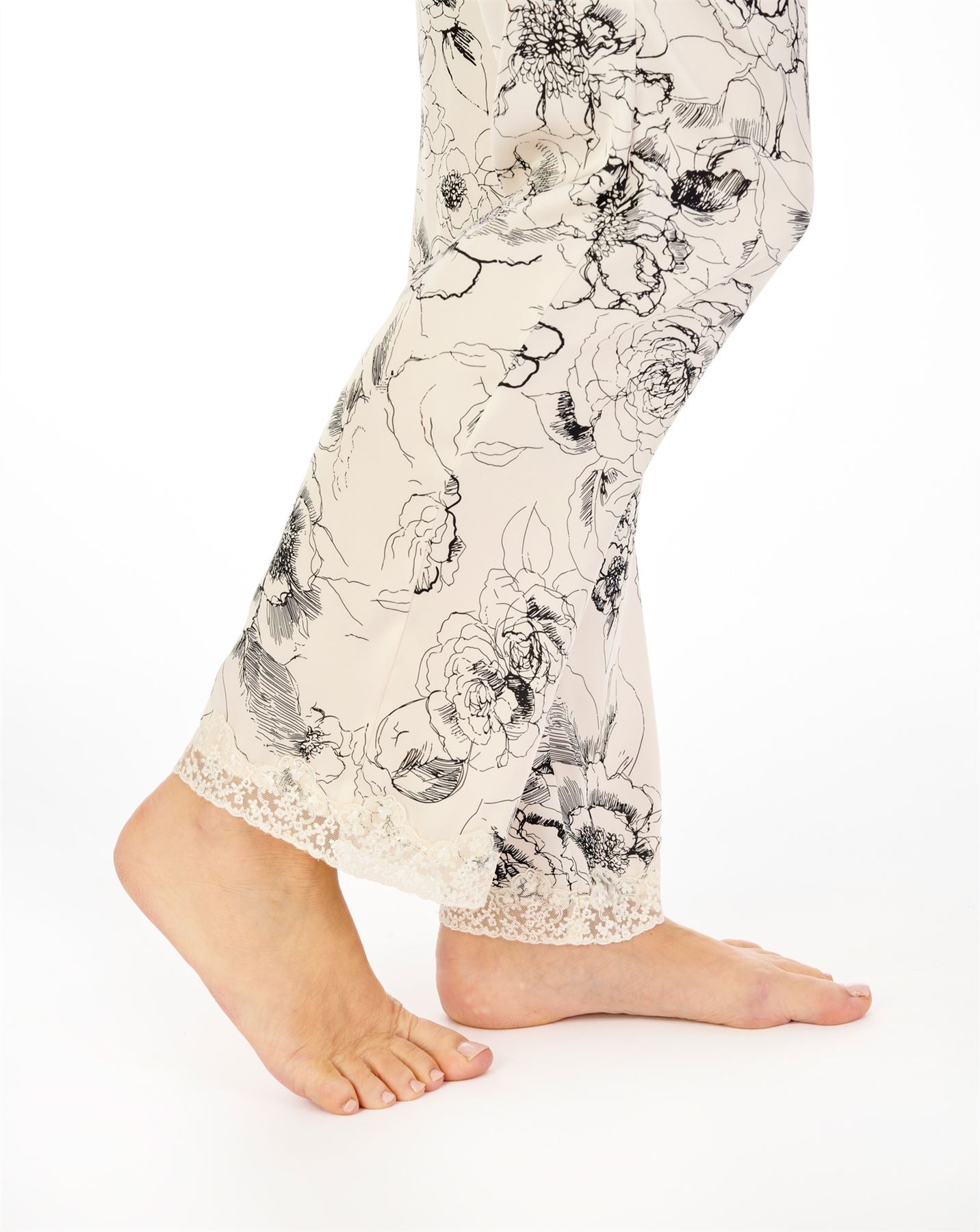 Gaspé Womens Satin Cami & Trouser Floral Pyjamas