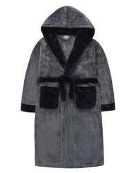 Slumber Hut Boys Contrast Hooded Dressing Gown