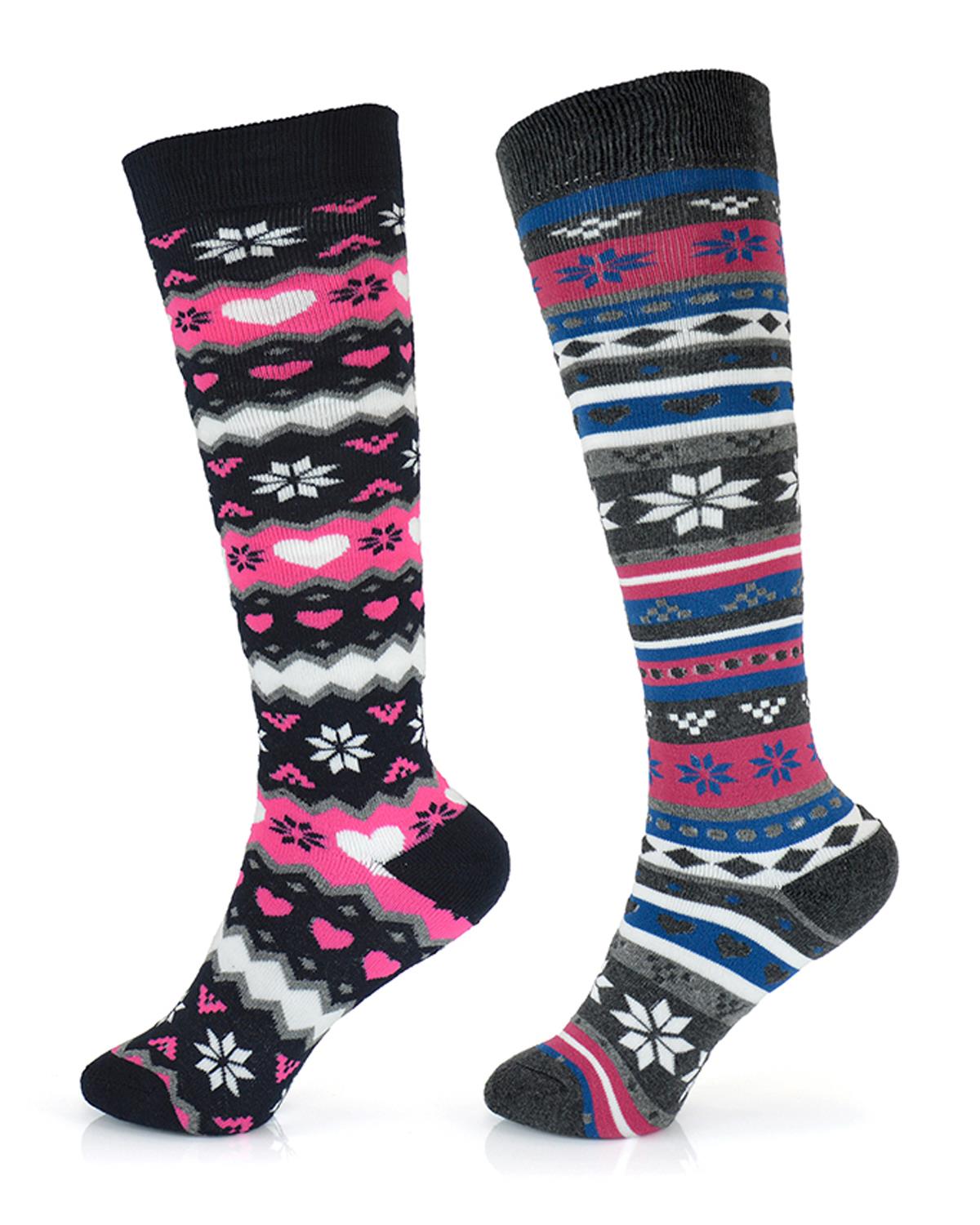 Foxbury Womens 2 Pack Cotton Rich Knee High Socks