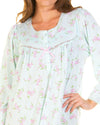 La Marquise Womens Primrose in Bloom Jersey 50" Long Sleeve Nightie