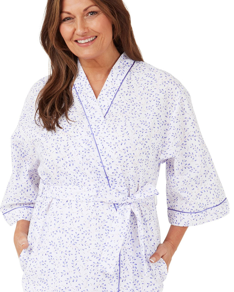 Marlon Womens Swirl Leaf Woven Robe