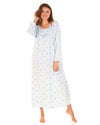 La Marquise Womens Primrose in Bloom Jersey 50" Long Sleeve Nightie