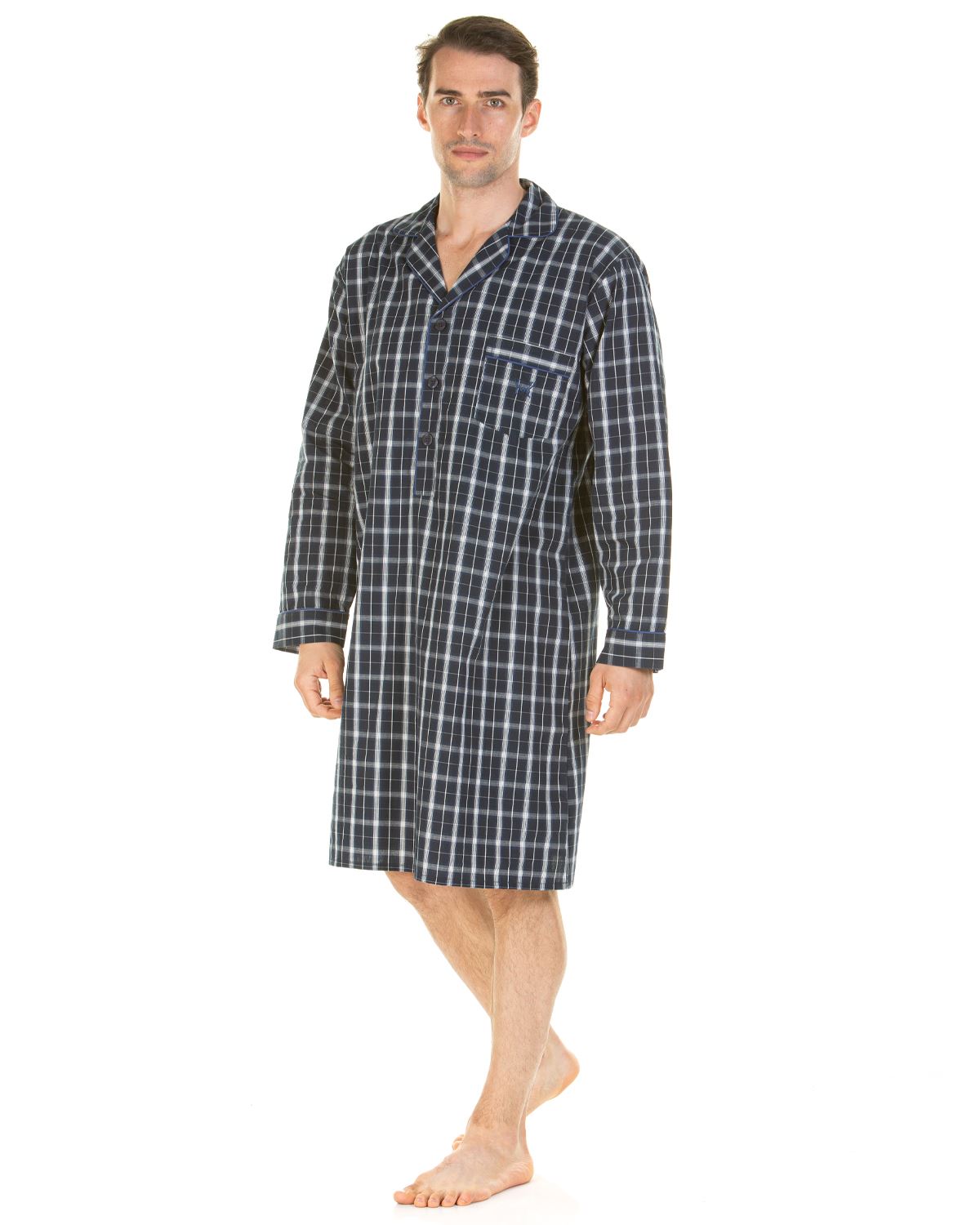 Haigman Mens 100% Poplin Cotton Nightshirt