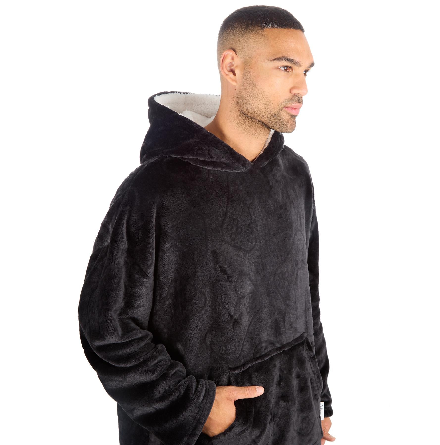 Huggable Adults Embossed Gaming Oversized Hoodie