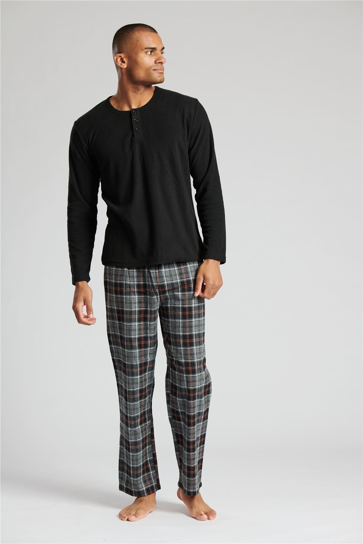 Loungeable Mens Fleece & Brushed Cotton Pyjamas