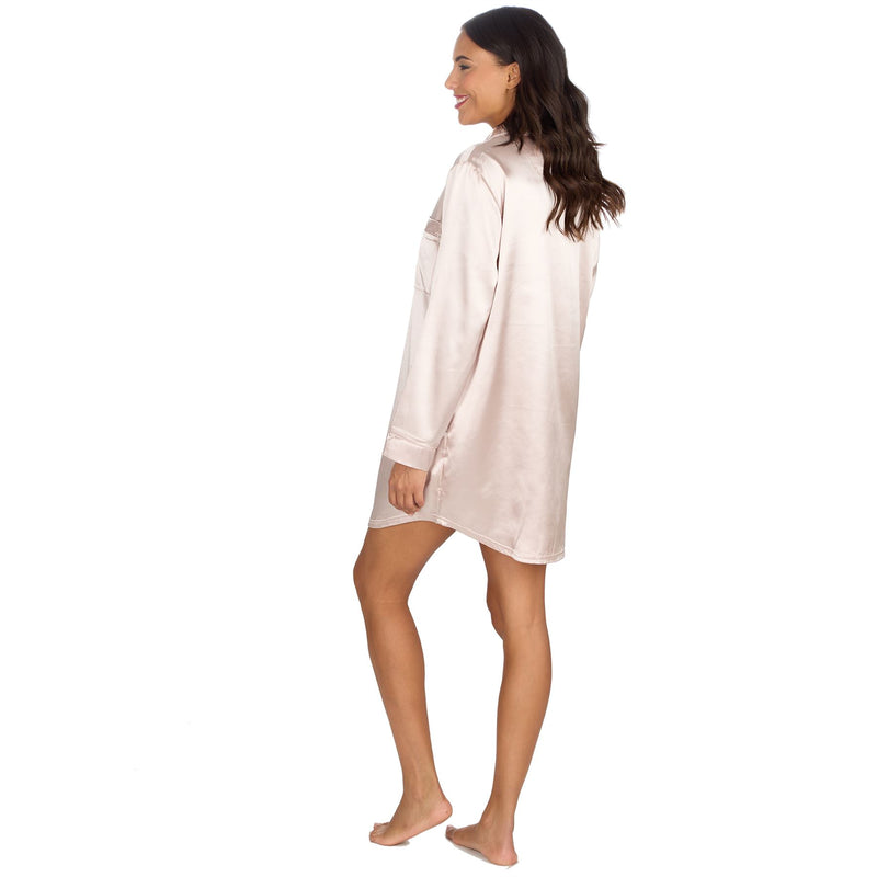 Slumber Party Womens Satin Nightshirt