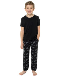 Foxbury Boys Black Gaming Long Pyjamas