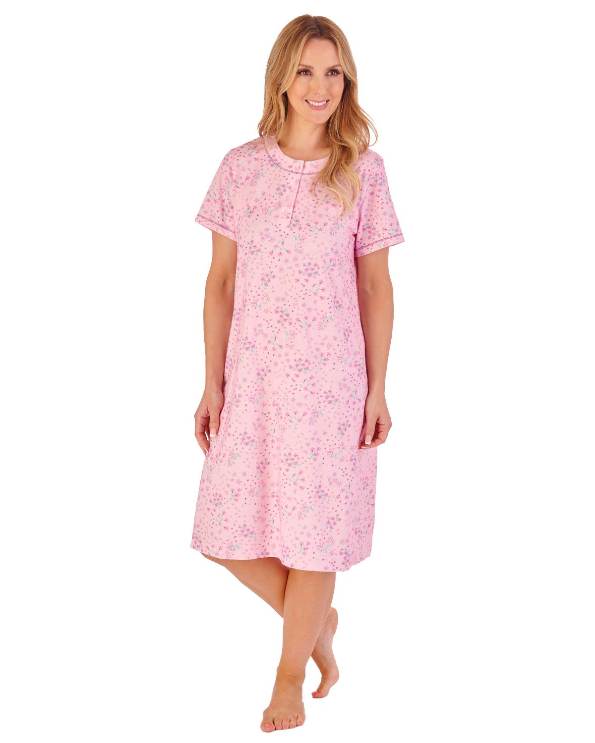 Slenderella Womens 40" Ditsy Floral Short Sleeve Nightie