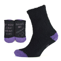 Foxbury 3 Pairs Womens Novelty Slogan Cosy Socks