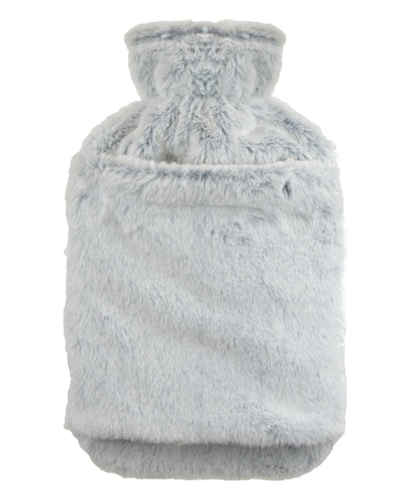 Grey Plush Fleece Hot Water Bottle