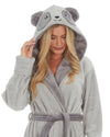 Forever Dreaming Womens Grey Panda Dressing Gown