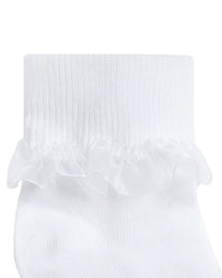 Cottonique 6 Pack Girls Frilly Lace Socks