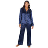 Slumber Party Womens Satin Long Pyjamas