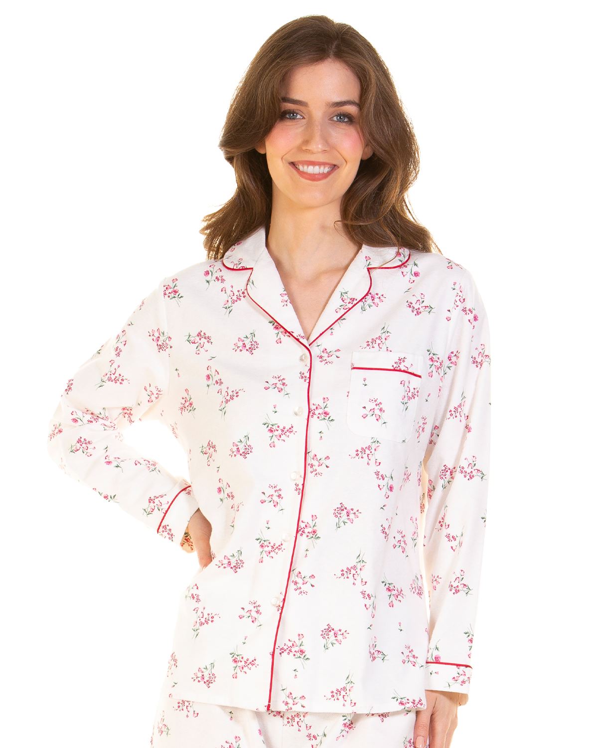 Sue Marks Womens Wincey Meadow Brushed Cotton Pyjamas