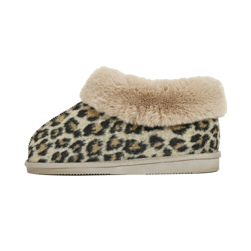 Loungeable Womens Faux Fur Ankle Bootie Slippers