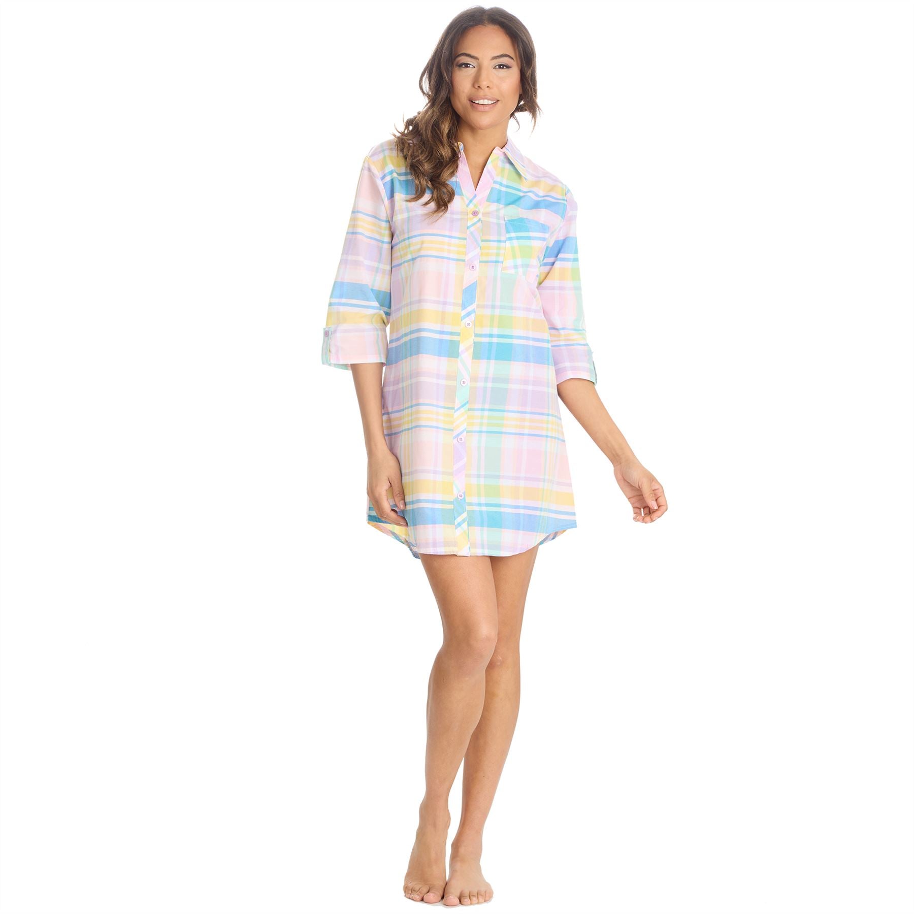 Forever Dreaming Womens Check Print Nightshirt