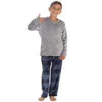 Cargo Bay Boys Polished Fleece Check Pyjamas