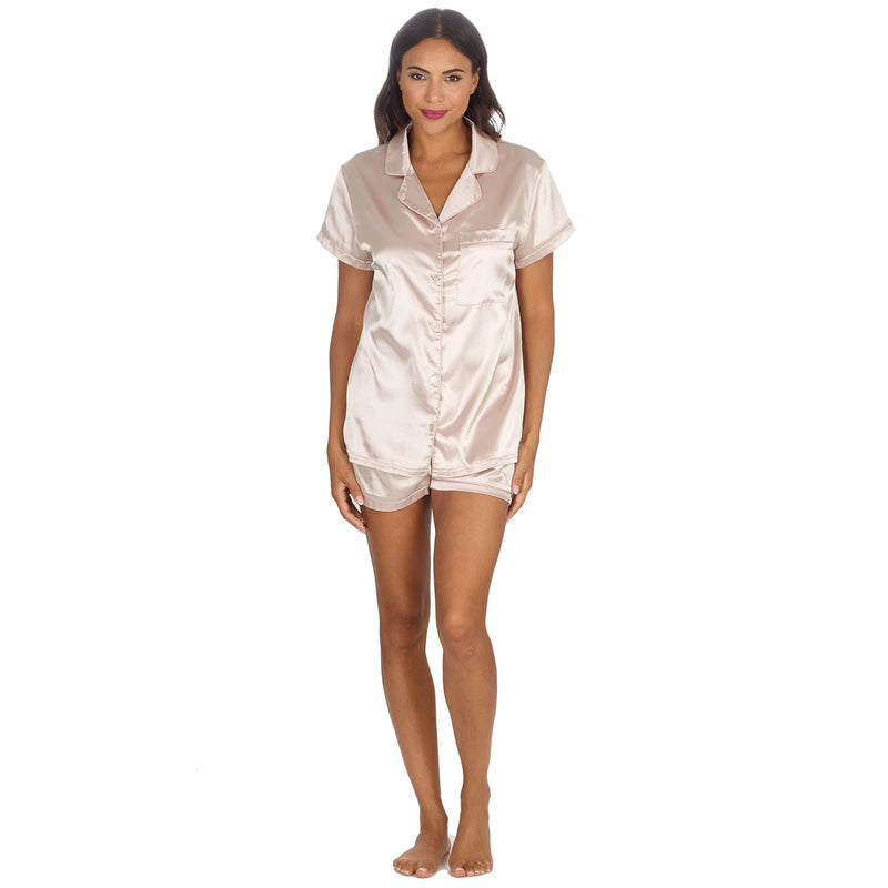 Slumber Party Womens Satin Short Pyjamas