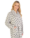 Slenderella Womens Printed Fleece Shawl Collar Dressing Gown