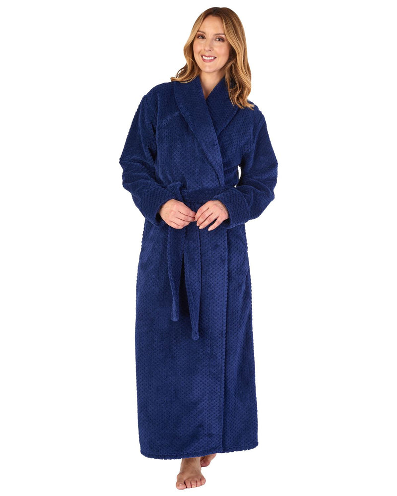 Slenderella Womens 52" Waffle Fleece Wrap Dressing Gown