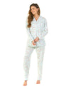 Sue Marks Womens Flower Spray Button Pyjamas