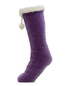 Foxbury Womens Chenille Pom Pom Slipper Socks