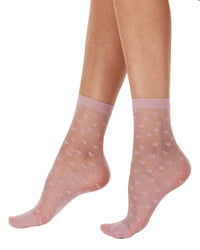 Pretty Polly Womens Lilac Heart Anklet Socks